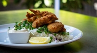 Gebratene Kalbsgehirn, Jasminreis, Remoulade 