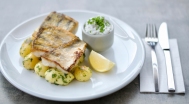 Perch-pike fillet, parsley potatoes, remoulade sauce