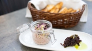 Goose rillette, red onion jam, toasted sourdough bread