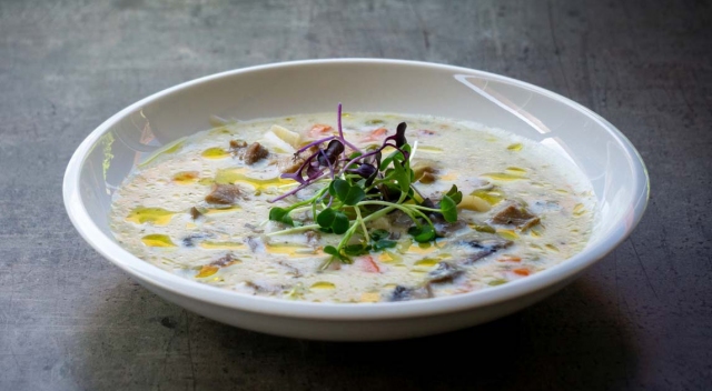 Tarragon turkey stew soup 